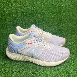 New Balance SZ 11 Wide Blue and White Sneakers with Fresh Foam Cushioning